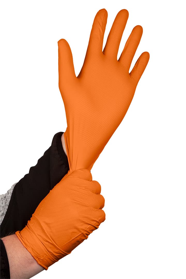 NEO TOOLS Nitrilne rokavice, oranžne, M, 50 kom 5
