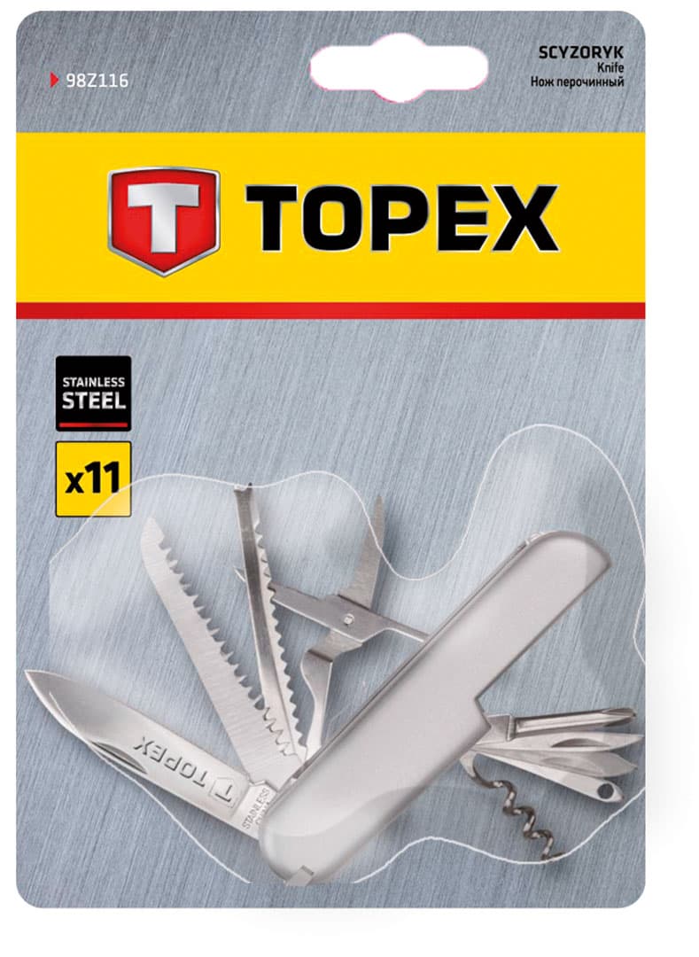Večnamenski žepni nož TOPEX (11 funkcij) 3