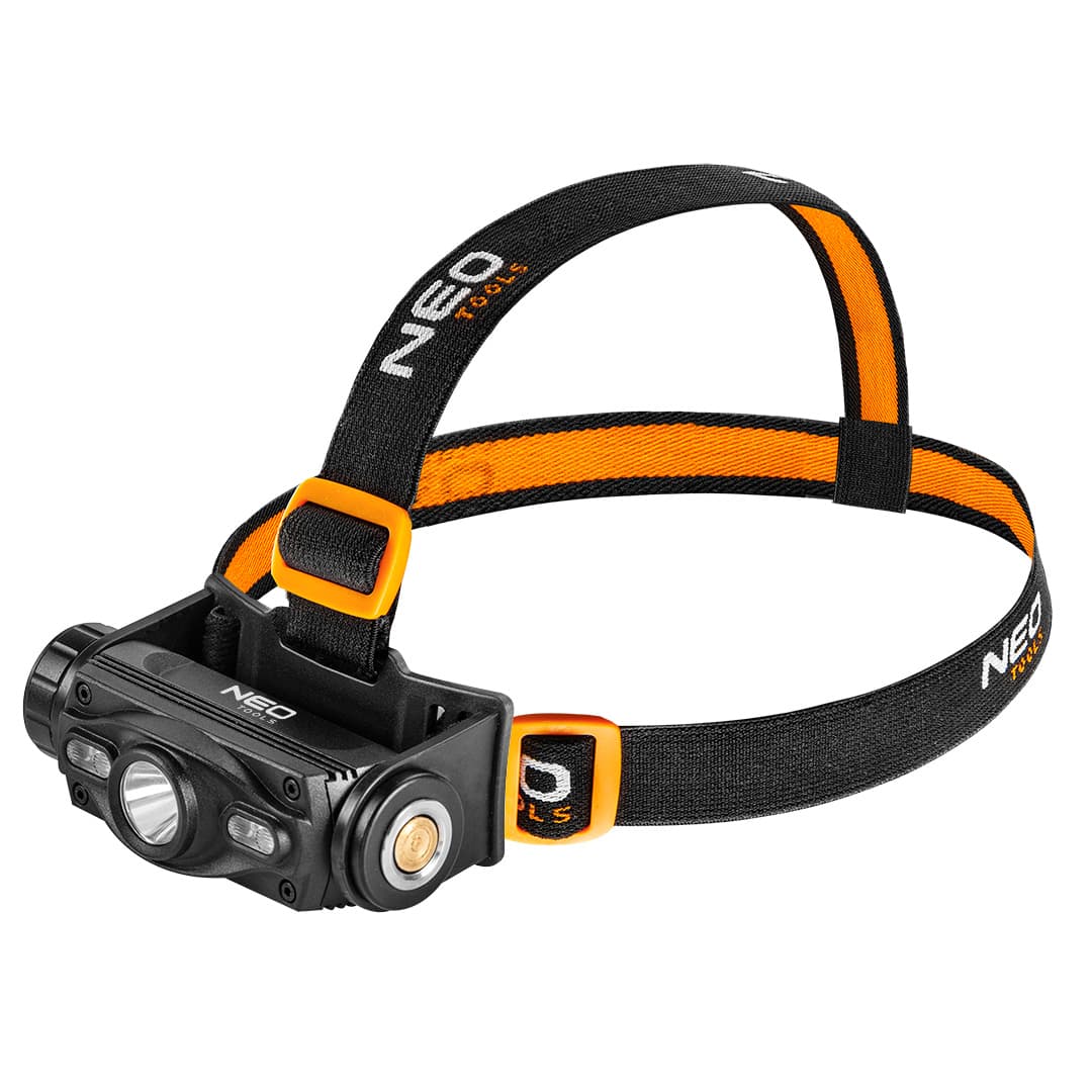 NEO TOOLS Akumulatorska naglavna svetilka 1000 lm, USB, CREE LED