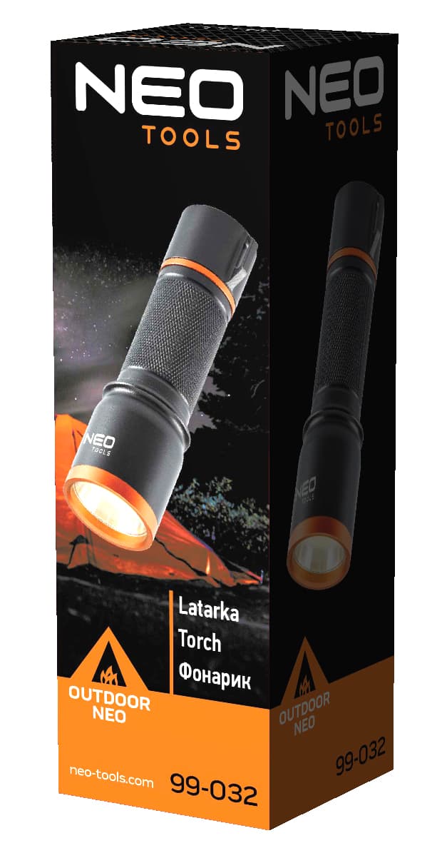 NEO TOOLS Baterijska svetilka, 3xAA, 200 lm, COB LED 2