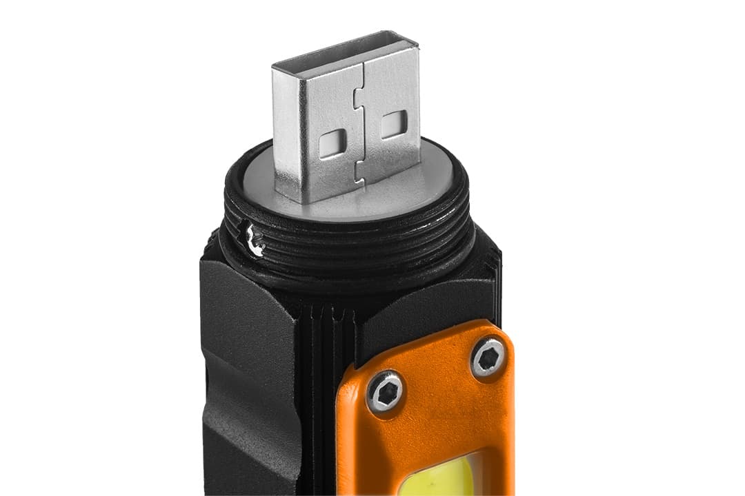 NEO TOOLS Akumulatorska svetilka USB 300 lm, 2v1 CREE XPE + COB LED 3