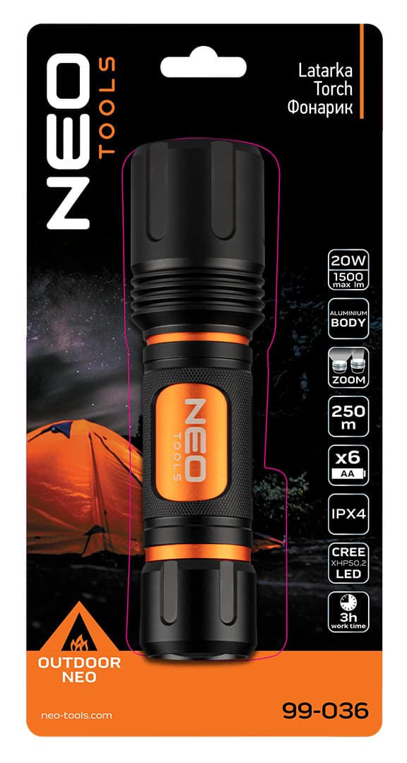 Baterijska svetilka 6 x AA 1500 lm CREE XHP50.2 LED 7