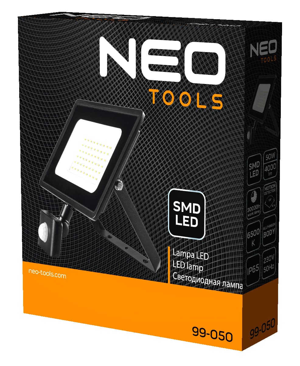Delovni reflektor NEO TOOLS z senzorjem gibanja, 50W, 4000 lm, 230V 4