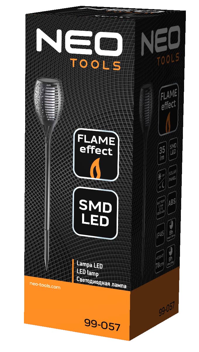 NEO TOOLS Solarna vrtna svetilka s plamenom, SMD LED, v Zemljo 4