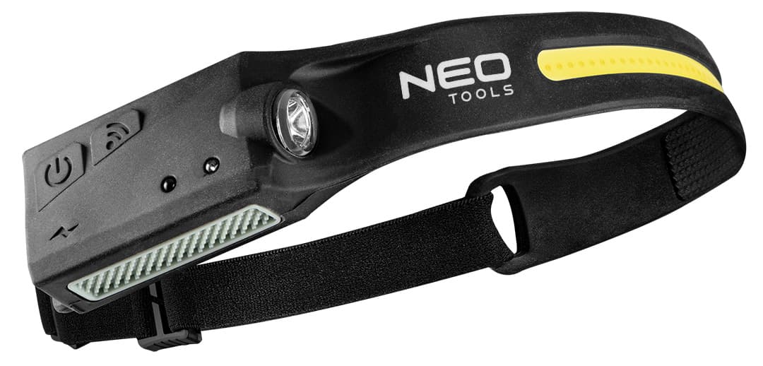 NEO TOOLS naglavna svetilka LED, polnilna, 2v1 7