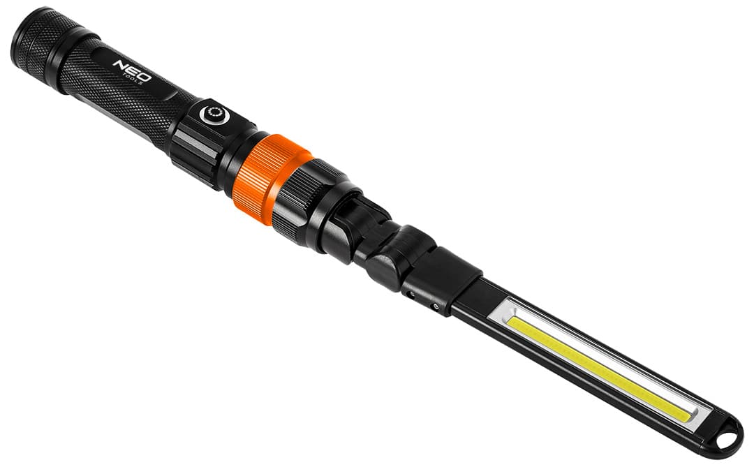 Polnilna LED svetilka NEO TOOLS 3v1 (ročna, namizna, reflektor) 4