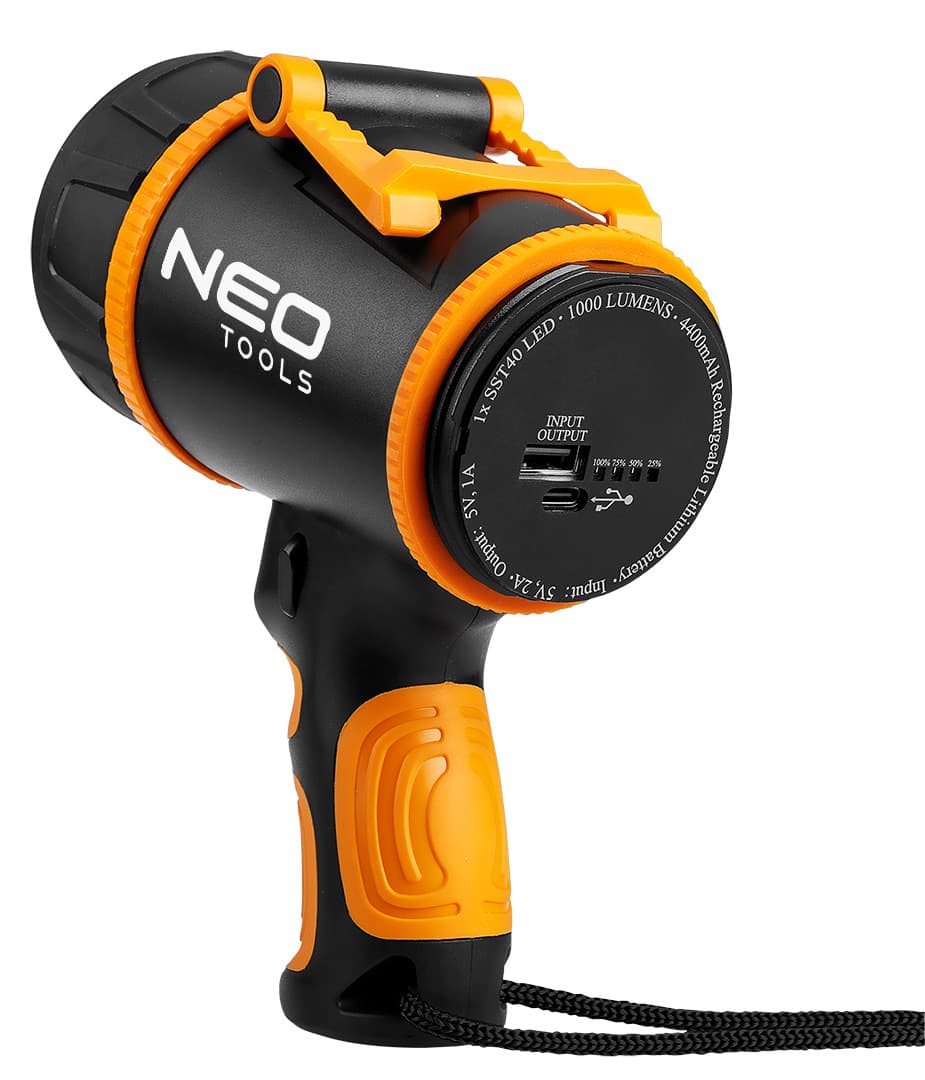 NEO TOOLS Akumulatorska svetilka Szperacz 1000lm, Powerbank 2