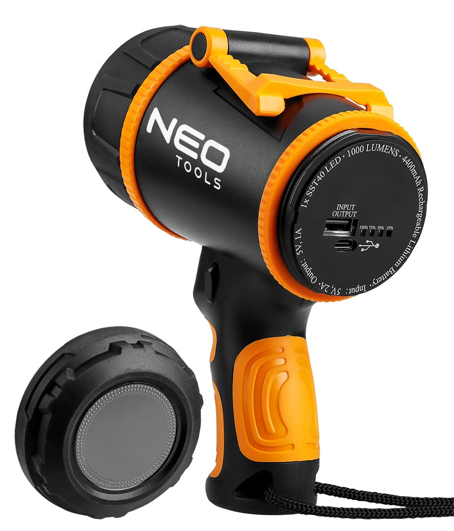 NEO TOOLS Akumulatorska svetilka Szperacz 1000lm, Powerbank 5