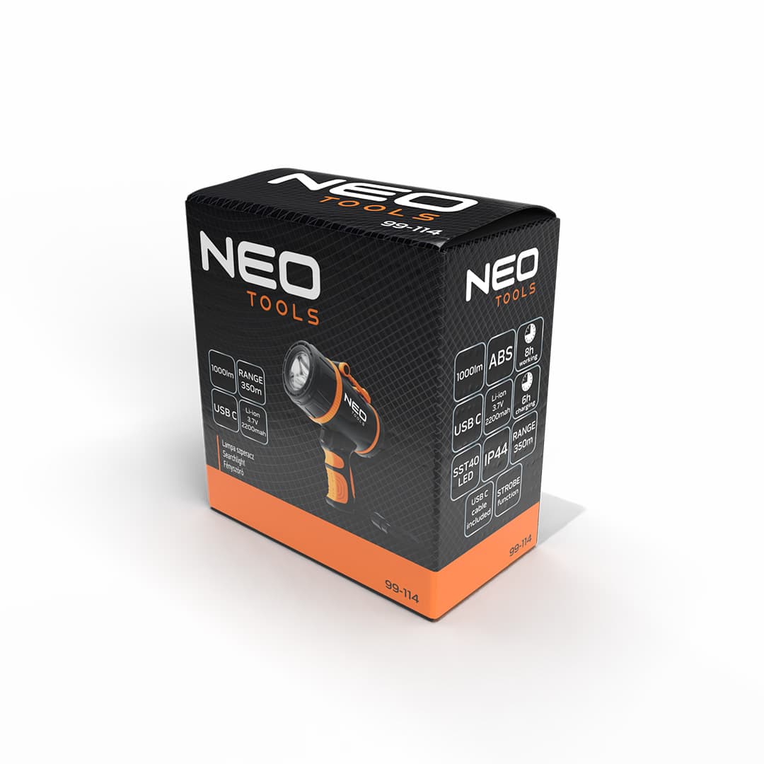 NEO TOOLS Akumulatorska svetilka Szperacz 1000lm, Powerbank 8