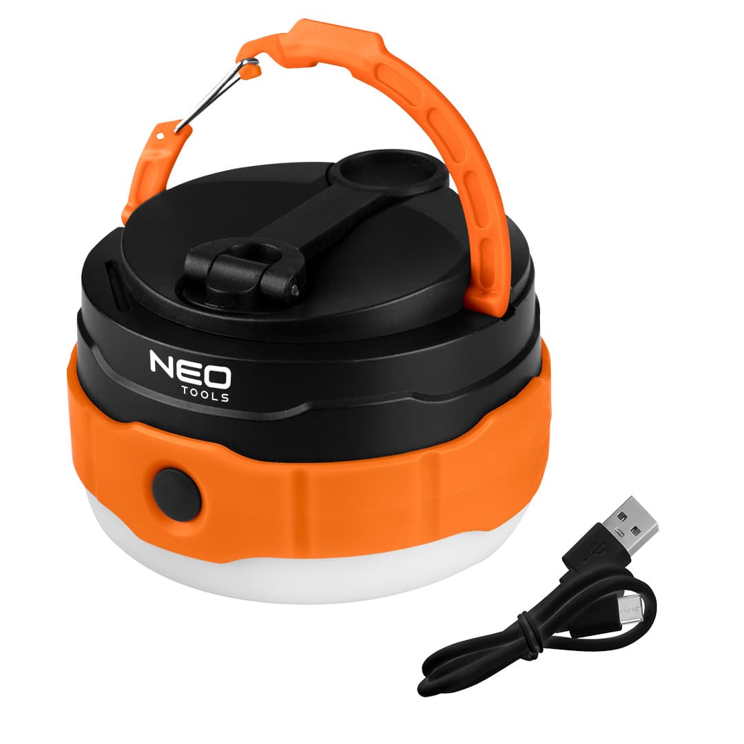 NEO TOOLS kamp svetilka 3v1, USB-C, dynamo, 500 lm