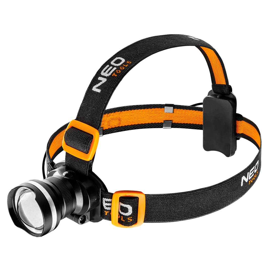 NEO TOOLS Naglavna svetilka 400 lm, zoom, CREE R5