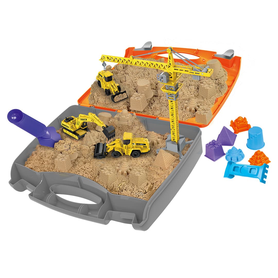 Igrača "Gradbišče" z obrtnim peskom NEO TOOLS, v kovčku
