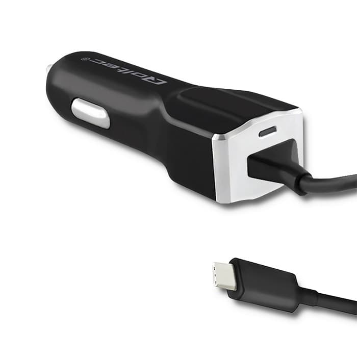 qoltec inteligentni avtomobilski polnilec 12-24V | 15W | 5V | 3a | usb kabel tipa c