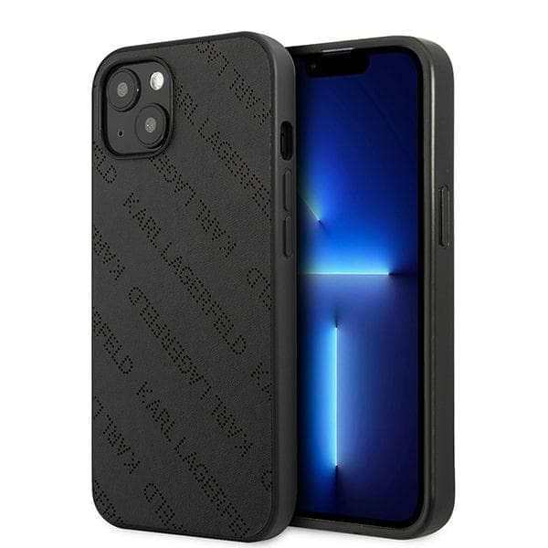Karl Lagerfeld Perforated Allover ovitek za iPhone 13 mini (5,4") - črn