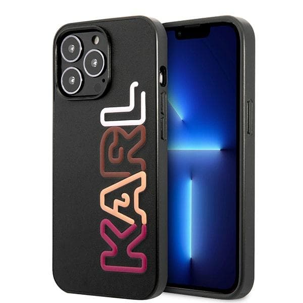Karl Lagerfeld Multipink Brand ovitek za iPhone 13 Pro Max (6,7") - črn