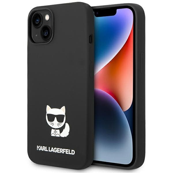 Karl Lagerfeld ovitek za iPhone 14 Plus (6,7") Silicone Choupette Body, črn