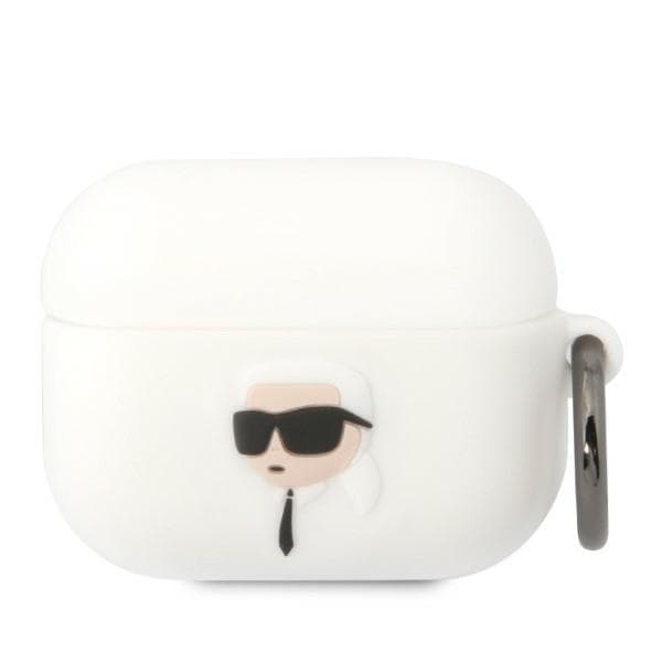 Karl Lagerfeld etui Silicone Karl s Head 3D za AirPods Pro, belo
