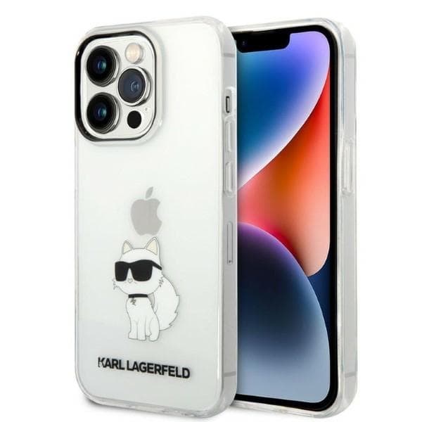 Karl Lagerfeld Ikonik Choupette ovitek za iPhone 14 Pro Max 6.7" - prozoren