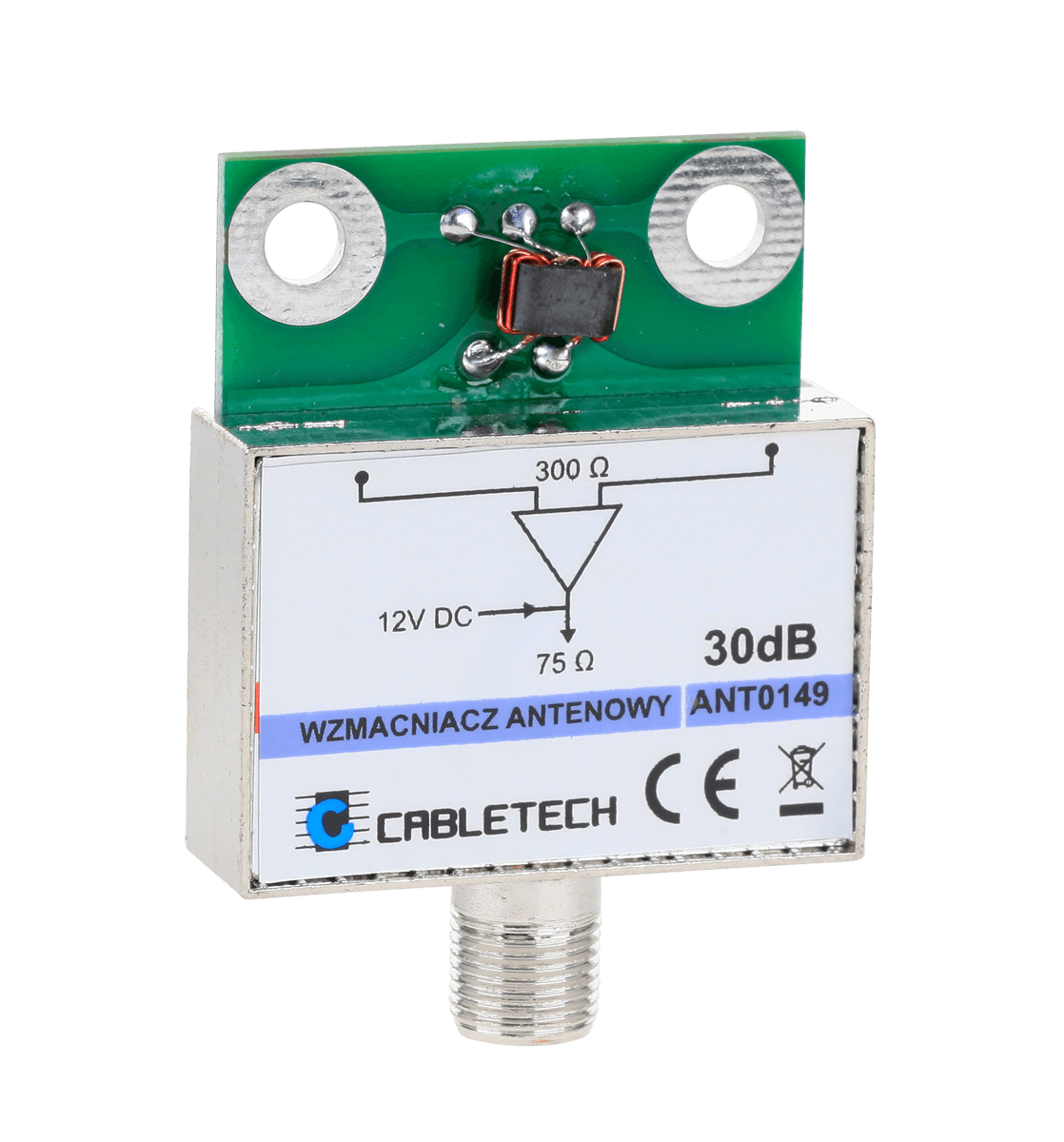 Antenski ojačevalnik Cabletech 30dB, z F-konektorjem