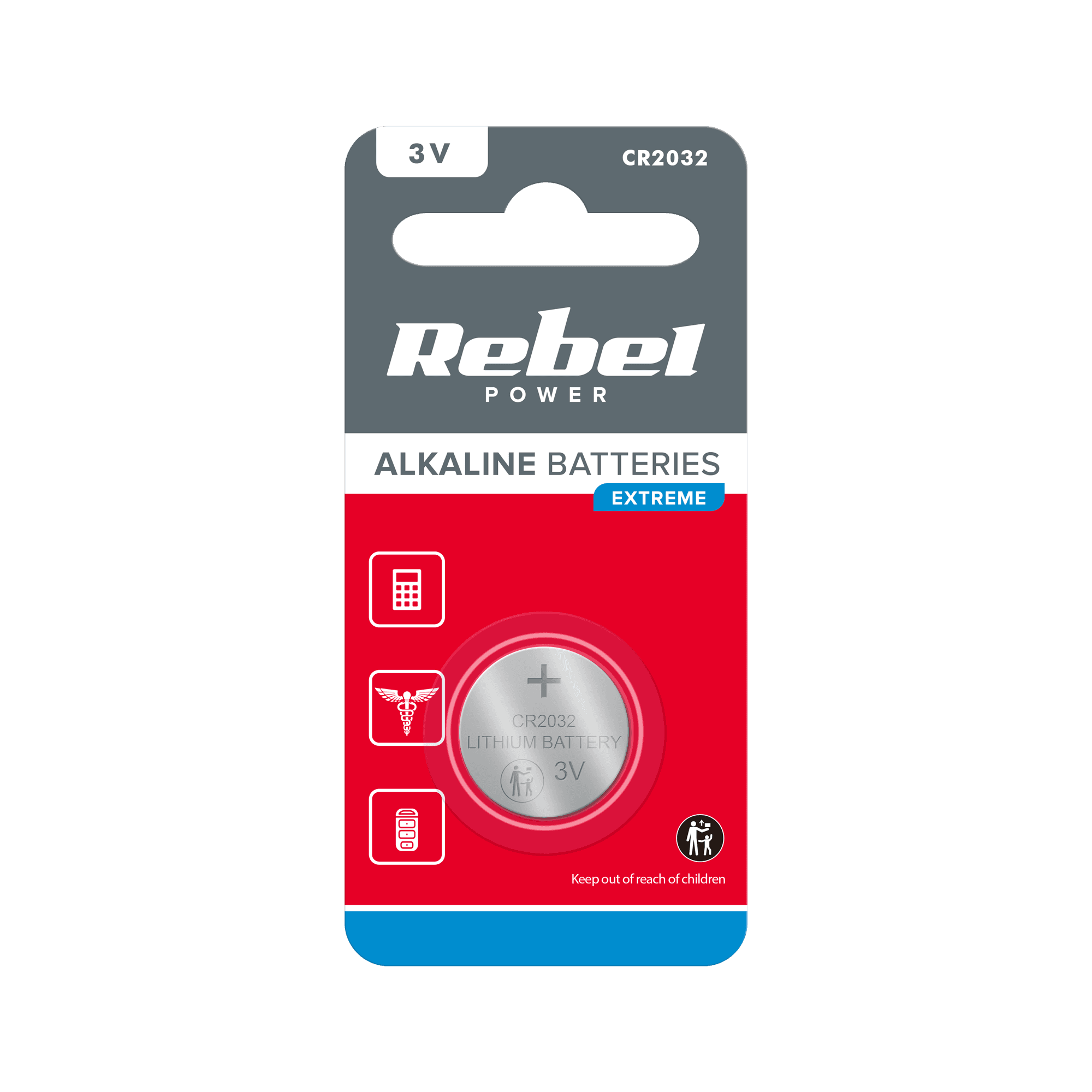 Rebel EXTREME CR2032 baterija, 1 kos.