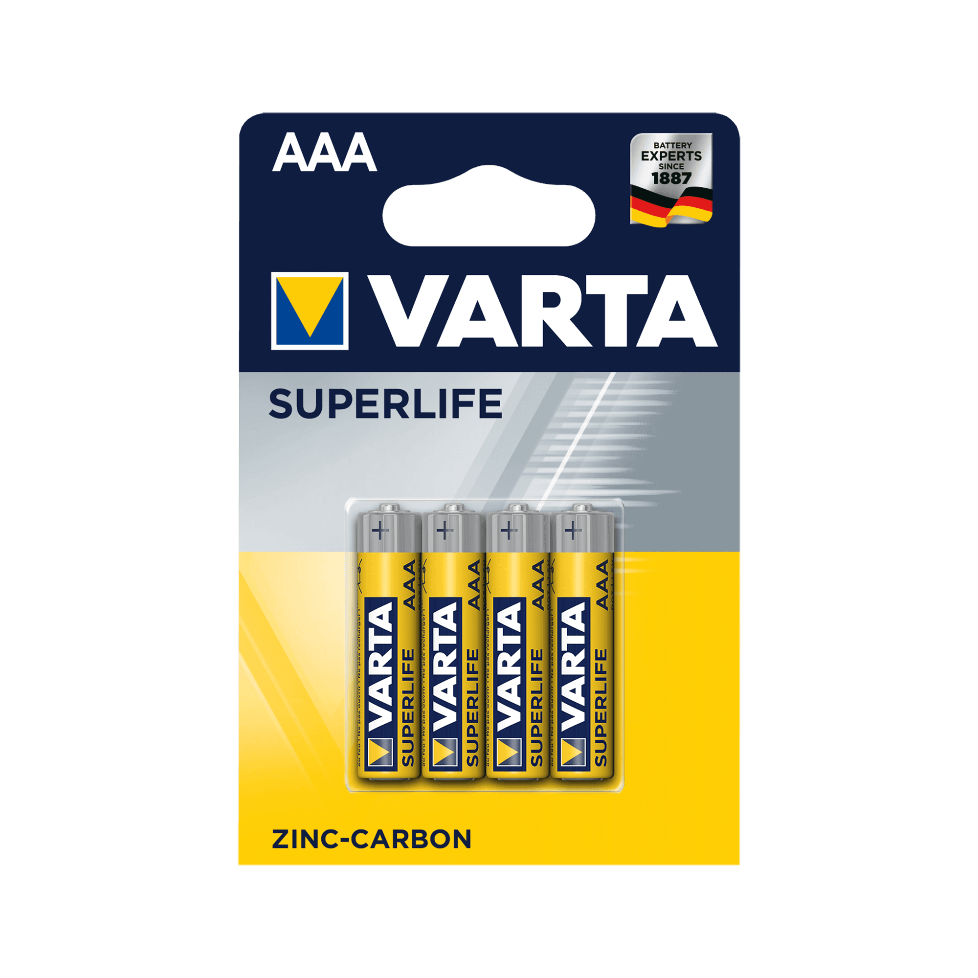 Varta Superlife Cink-ogljik Baterija R03 (AAA), 4 kosi