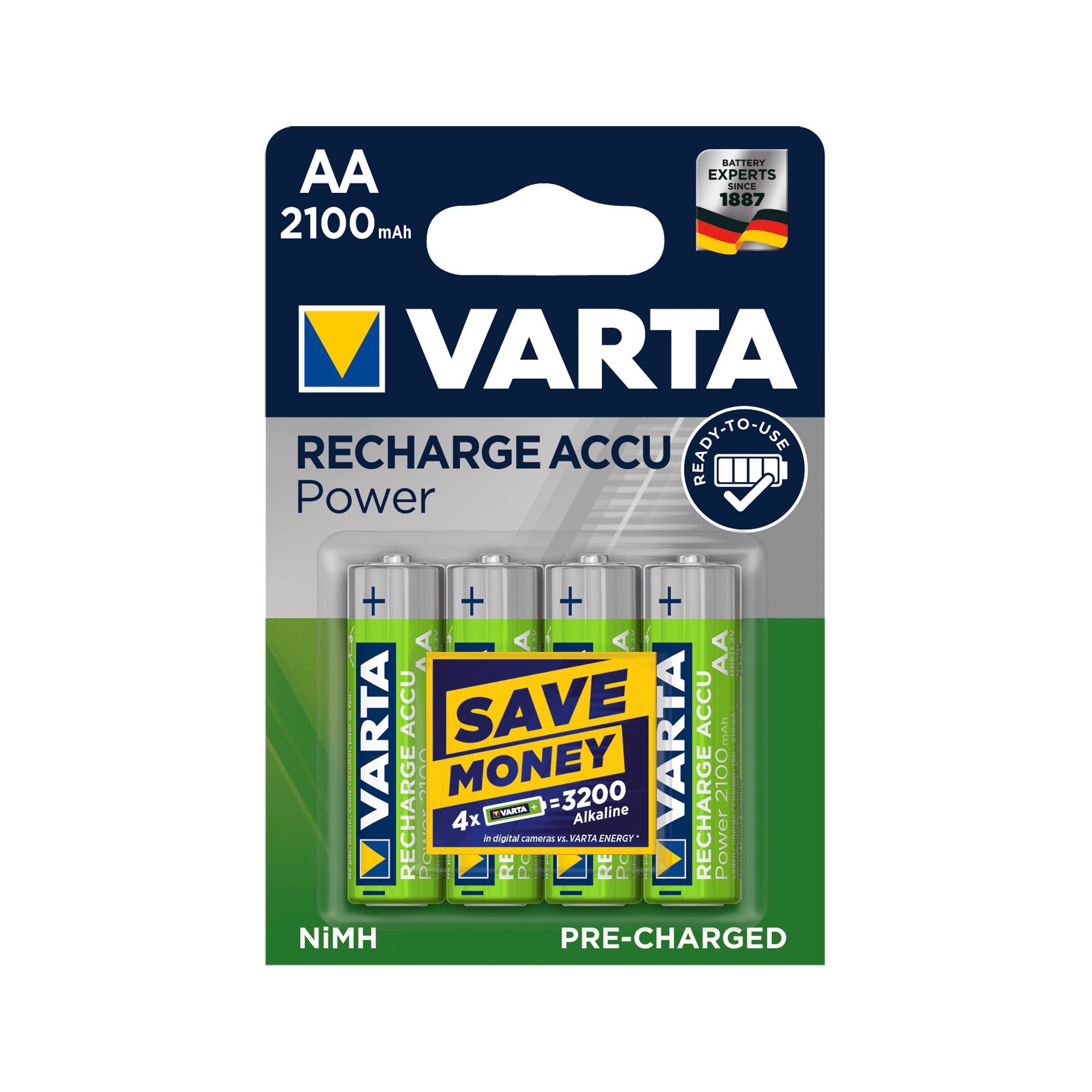 Varta Akumulator AA, 2100mAh, 4 kosi v pakiranju