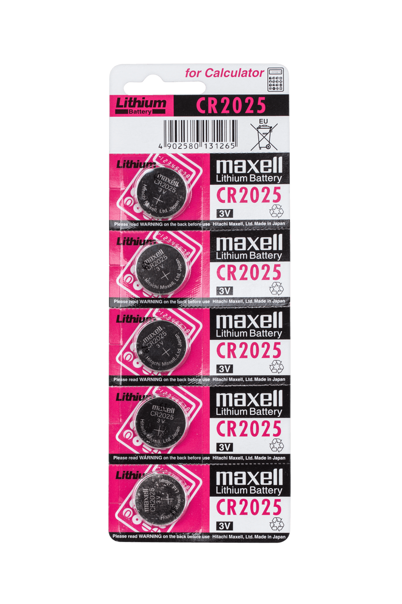 Baterija MAXELL CR2025, 5 kosov