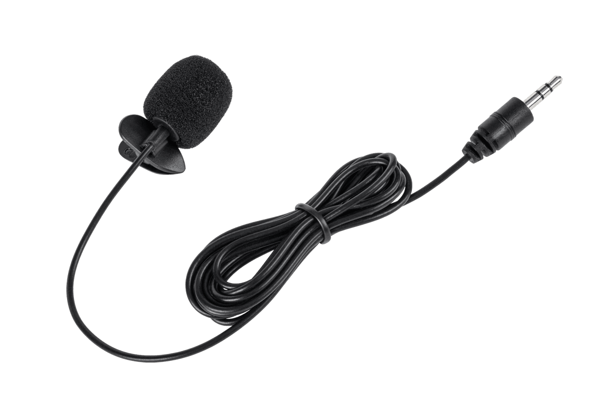 LP Mikrofon s sponko in kablom Jack 3.5mm (2m)