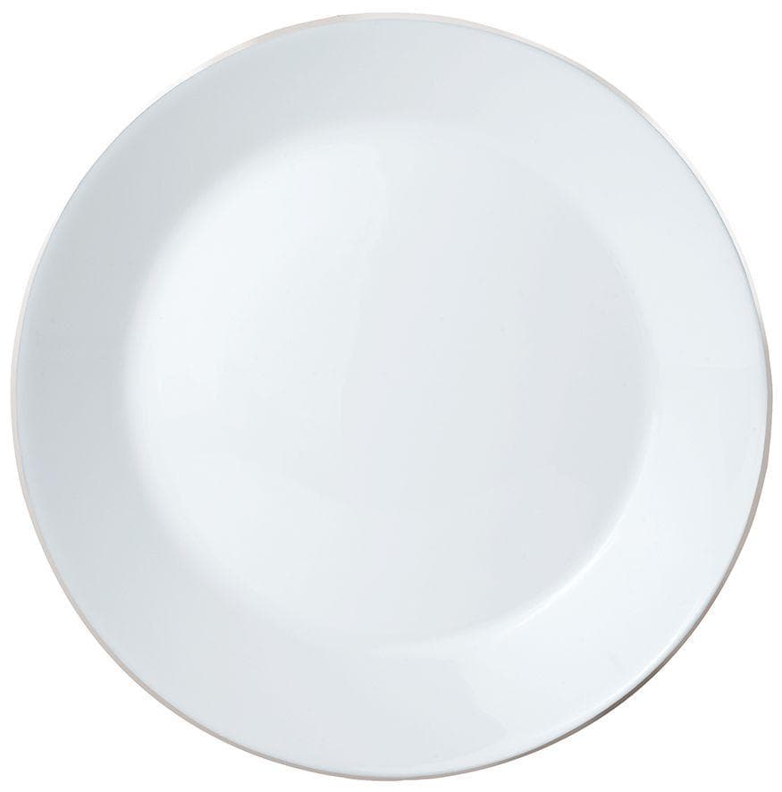 KING Hoff Stekleni krožniki 'Opal', bel/srebrn, set 18 kosov