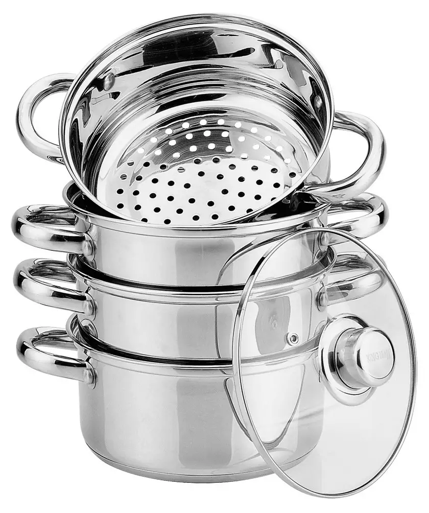 KING Hoff Parni kuhalnik iz nerjavečega jekla, 5-delni set, Ø 18 cm, 2,5 l
